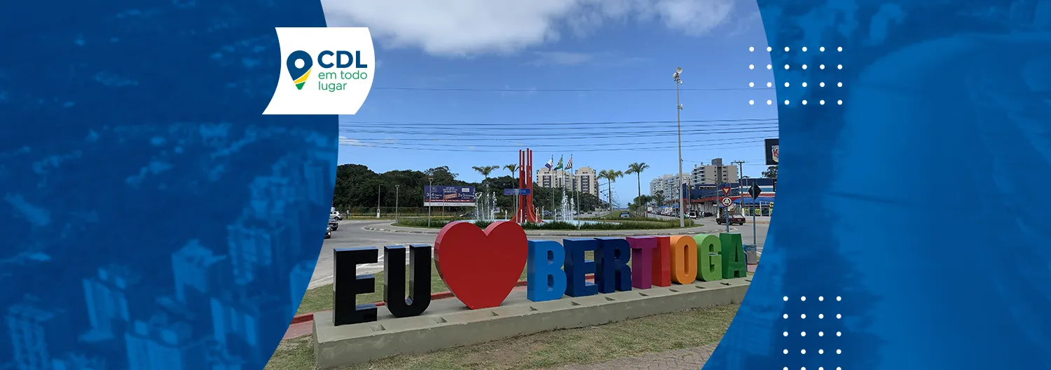 Arte realizada com foto da CDL Bertioga