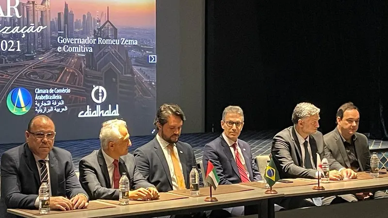 Assinatura de termo de cooperação foi realizada durante agenda da comitiva mineira em Dubai. Expectativa é criar intercâmbio comercial entre Minas e os países mulçumanos