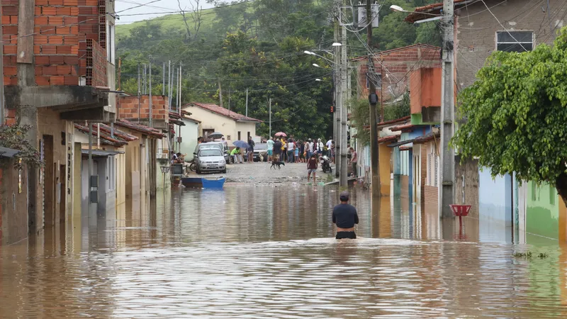 Local atingido pelas fortes chuvas na região do Vale do Jequitinhonha