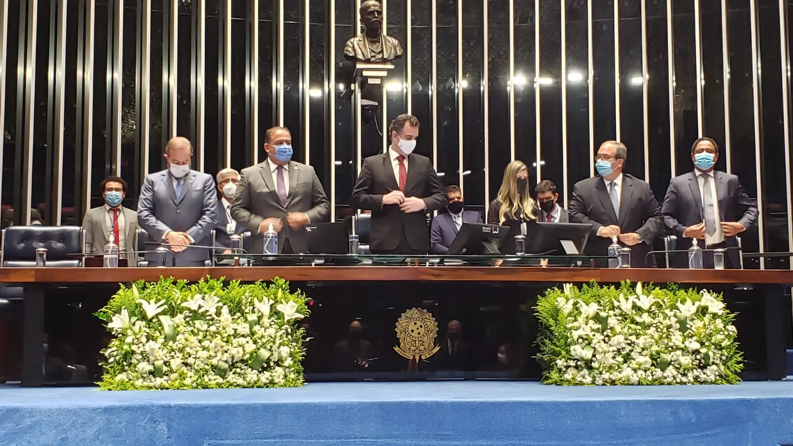 Mesa diretora da sessão solene de promulgação da PEC 115/2022