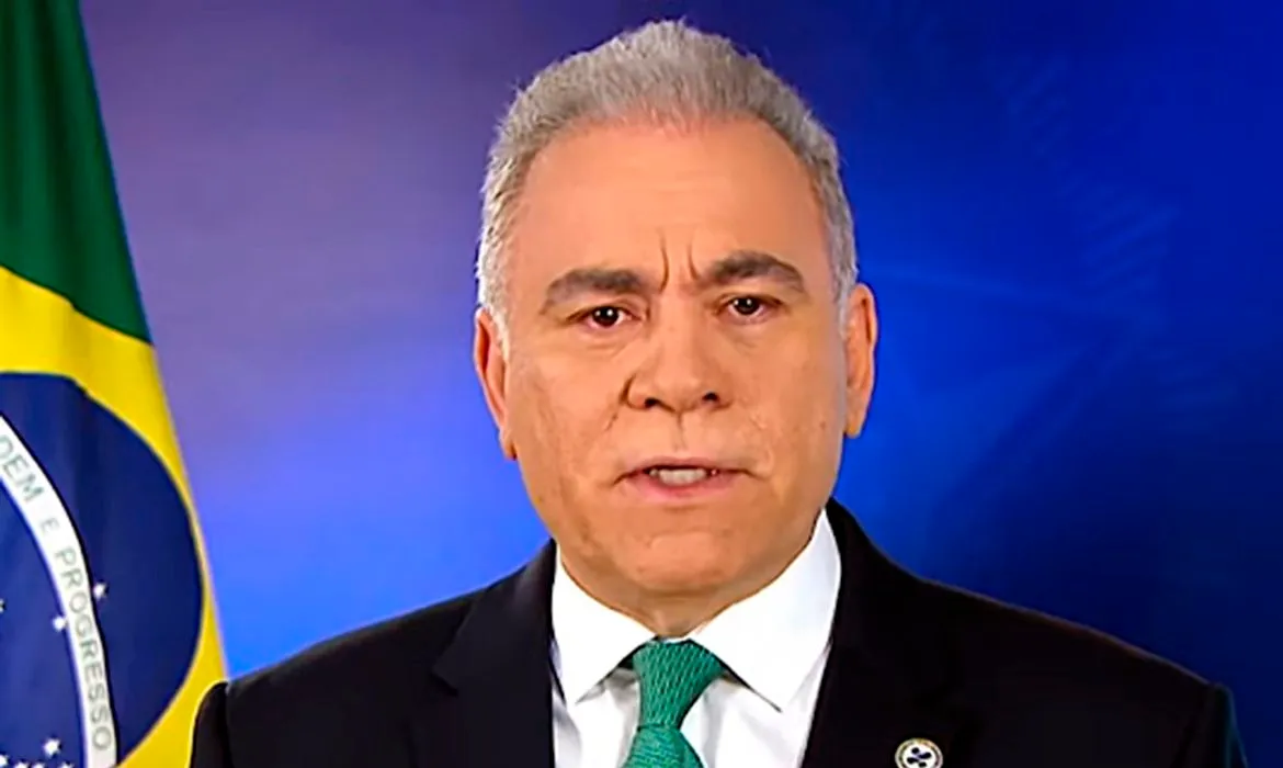 Ministro da Saúde, Marcelo Queiroga, fez pronunciamento neste domingo