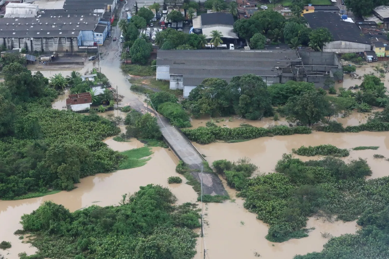 Área da Grande Recife inundada pelas fortes chuvas
