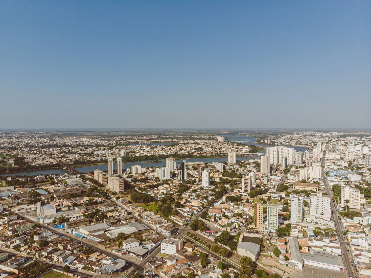 Vista aérea da maior cidade do interior do estado do Rio de Janeiro