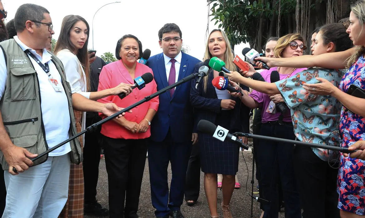 Os governadores, Fátima Bezerra (RN), Rafael Fonteles (PI) e Celina Leão (DF)