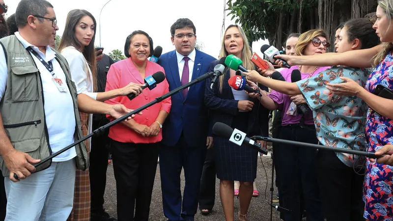 Os governadores, Fátima Bezerra (RN), Rafael Fonteles (PI) e Celina Leão (DF)
