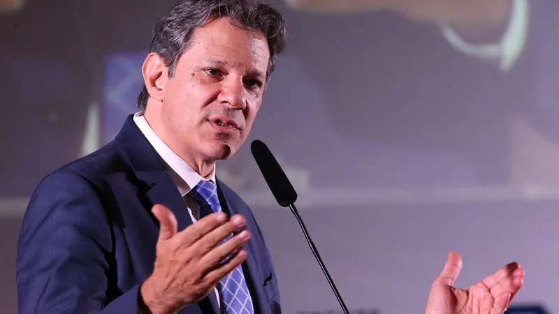 Brasília (DF) 13/03/2023 Ministro da Economia, Fernando Haddad durante reunião na Frente Nacional de Prefeitos.