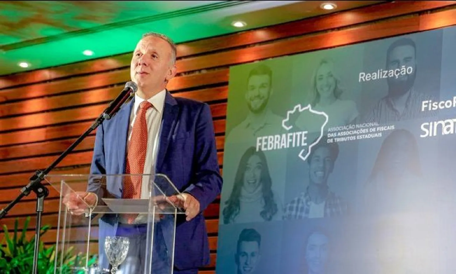 Aguinaldo Ribeiro, relator da reforma tributária, em seminário da Febrafite.