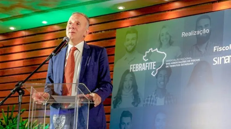 Aguinaldo Ribeiro, relator da reforma tributária, em seminário da Febrafite.