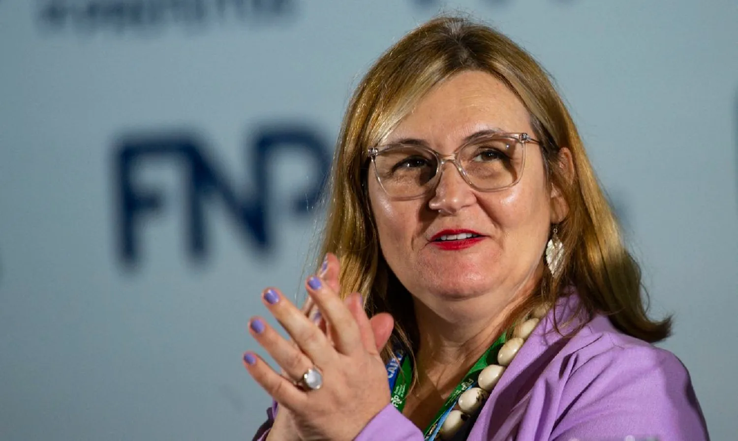 Brasília (DF), 13/03/2023 – A presidenta da Caixa, Maria Rita Serrano, durante a abertura da 84ª Reunião Geral da Frente Nacional de Prefeitos (FNP).