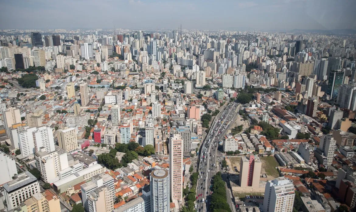 Vista aerea da cidade de São Paulo