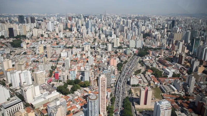 Vista aerea da cidade de São Paulo