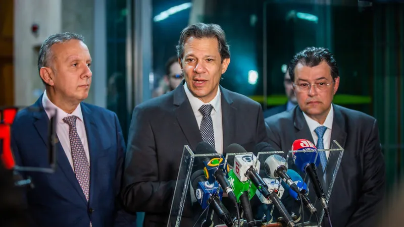 Aguinaldo Ribeiro, Fernando Haddad e Eduardo Braga se reuniram para debater a Reforma Tributária