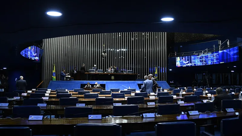 Plenário do Senado Federal durante sessão deliberativa extraordinária nesta quinta-feira, 3/8