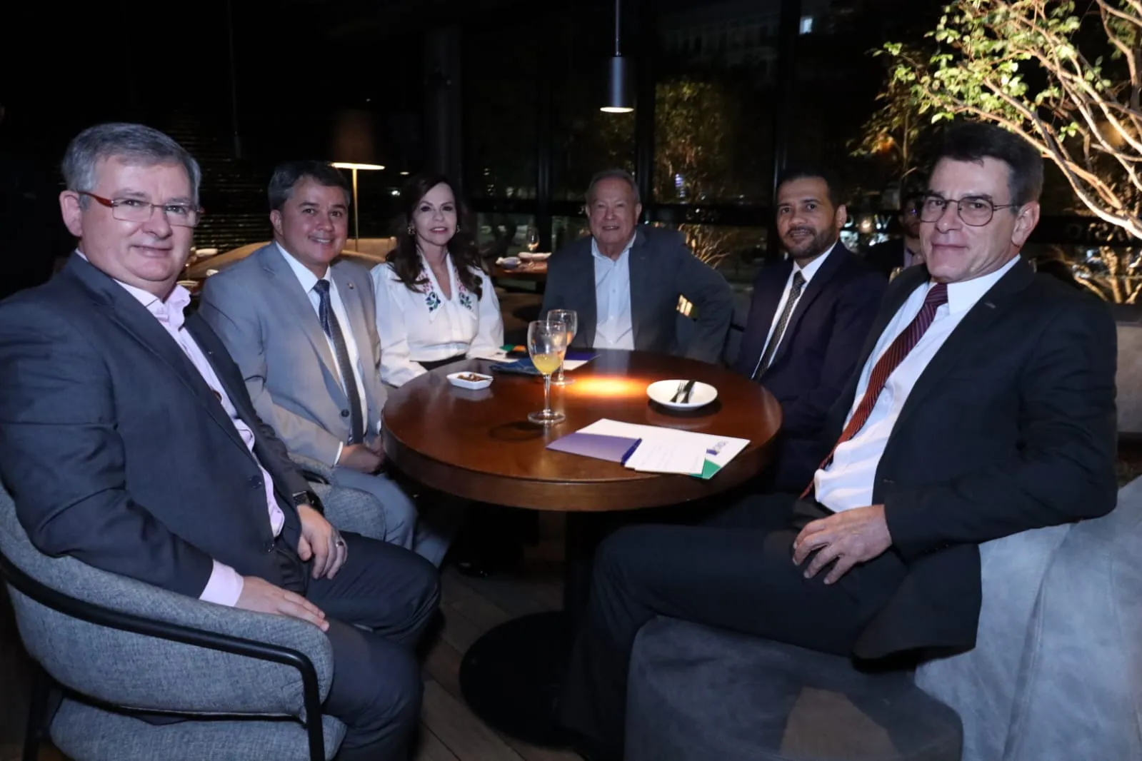 Ivonei Pioner (E), senador Efraim Filho, senadora Prof. Dorinha, Antônio Davi Gouveia, Erick Marinho e José César da Costa (D)