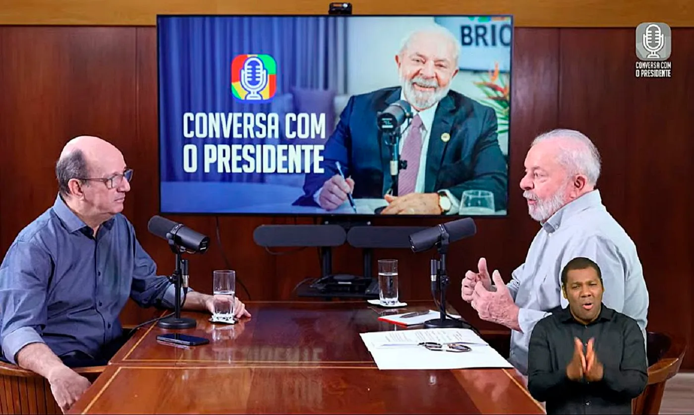 Brasília (DF), 29.08.2023 – Presidente Lula é entrevistado por Marcos Uchoa no programa Conversa com o Presidente, no Palácio da Alvorada, em Brasília.