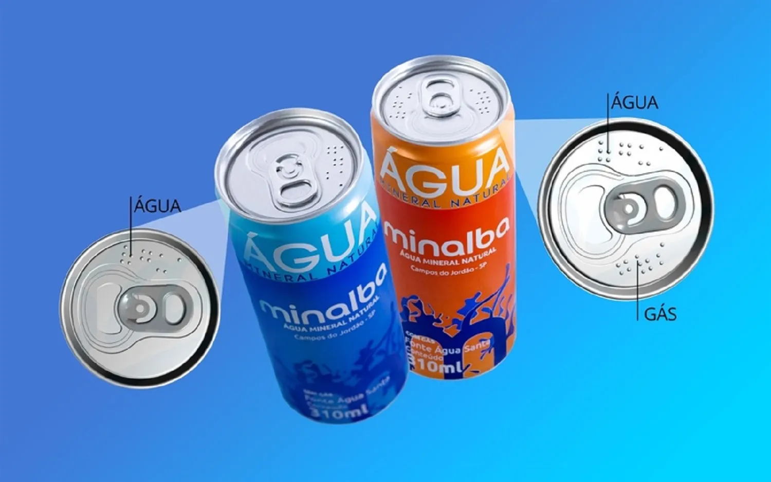 Nova lata de água mineral de Minalba é a pioneira no segmento de bebidas a ter acessibilidade para pessoas cegas e com baixa visão na sua tampa, permitindo a identificação do produto