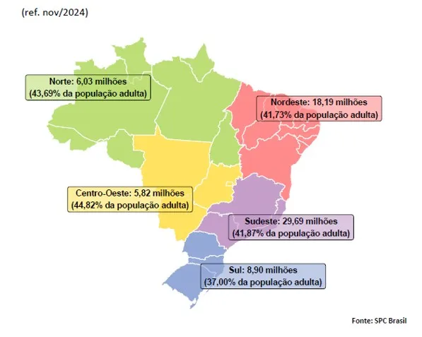 Inadimplência cresce mais um mês e atinge 68,62 milhões de consumidores em novembro, aponta CNDL/SPC Brasil