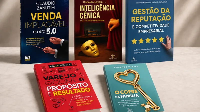 5 livros para pensar vendas, liderança, carreira e patrimônio nos negócios
